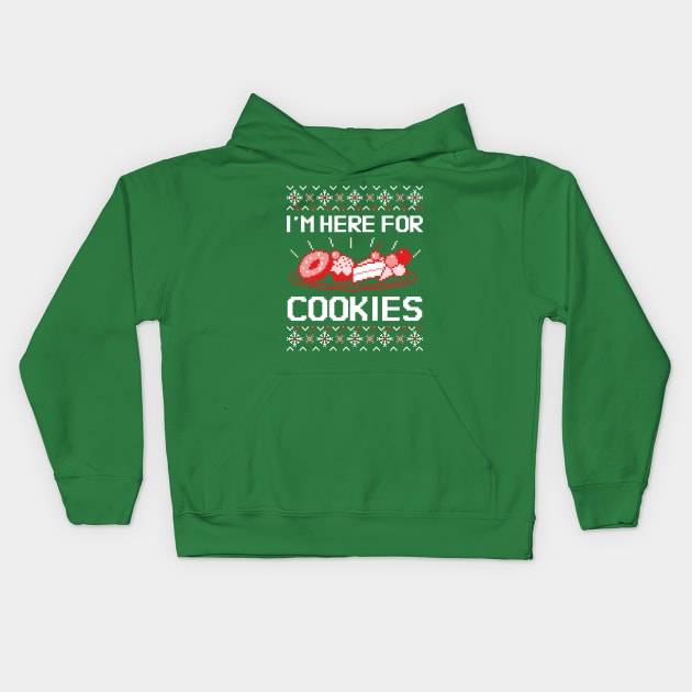 I'm Here For Cookies Kids Hoodie by OnepixArt